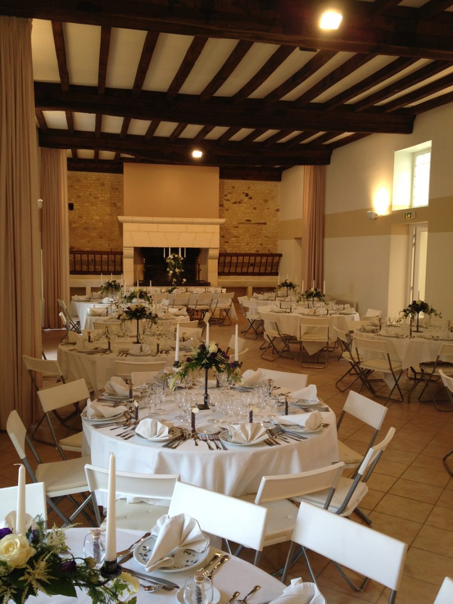 Salle de réception à la Ferme du Bû