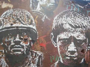 "War is Hell", street art work by Jef Aerosol